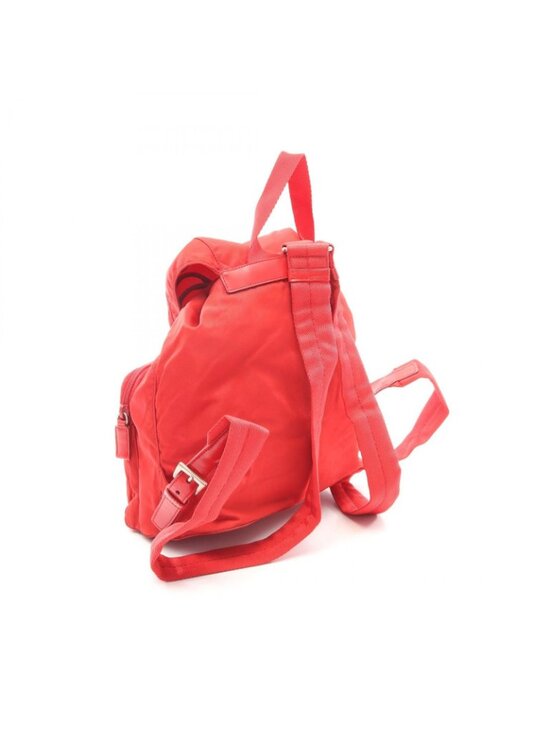 Prada Backpack Vela Red Nylon Leather main image 8